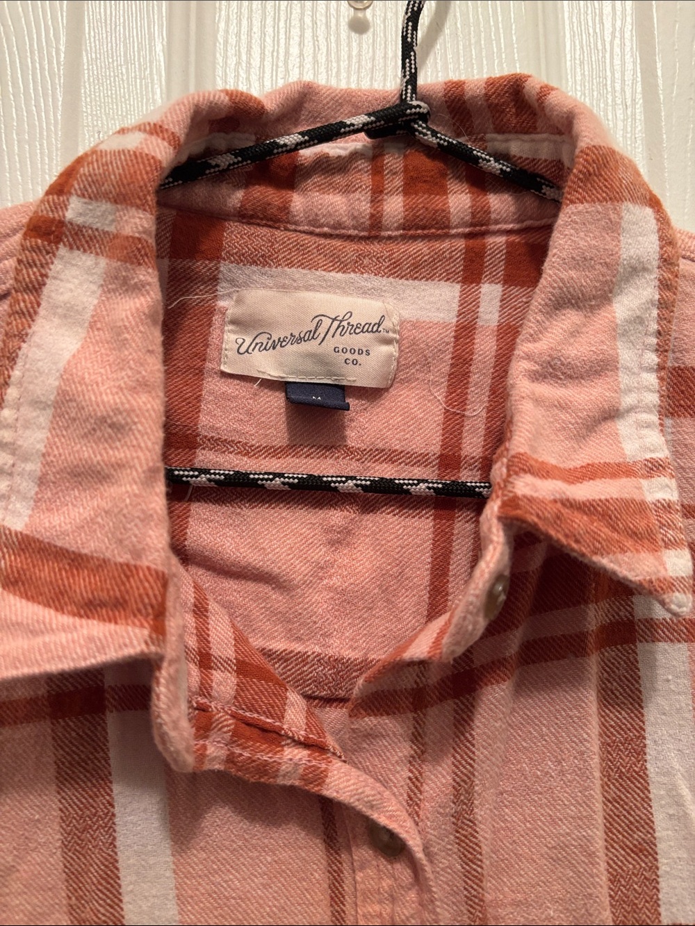 Universal Thread Pink & Rust Plaid Shacket - Picture 2 of 3